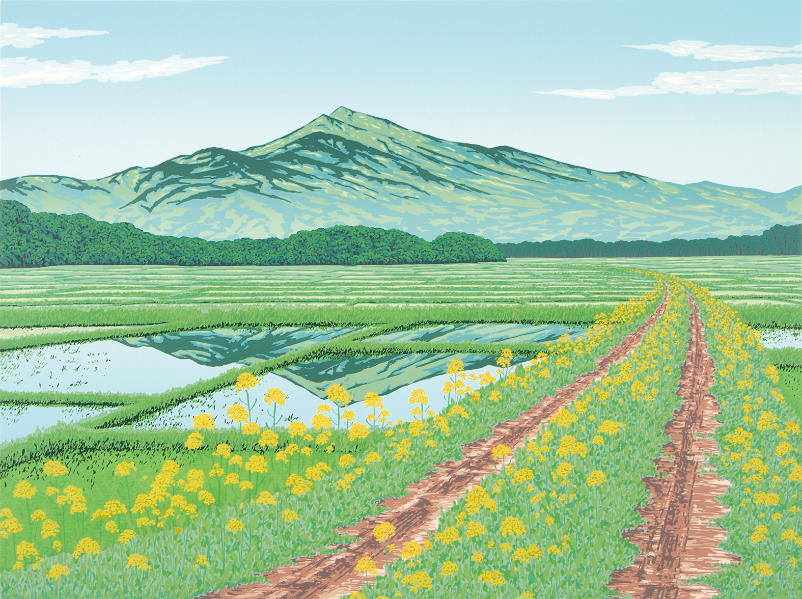 絵画「秋景の筑波山」 【公式通販】