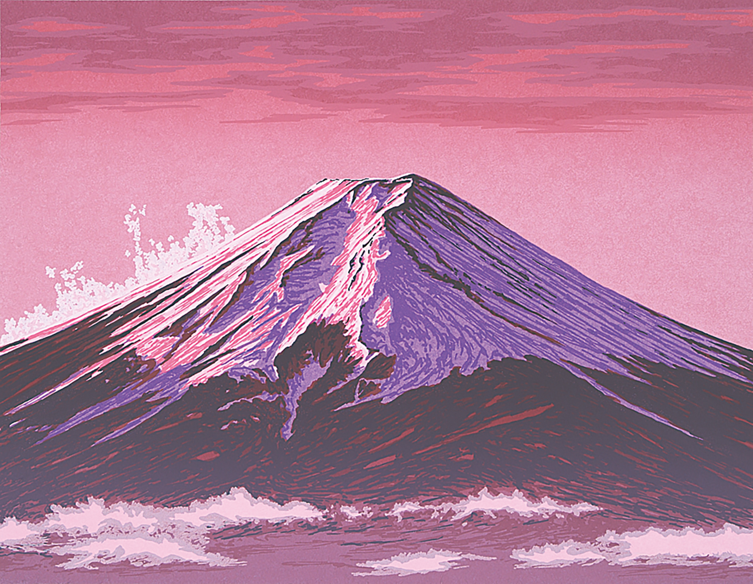 小暮真望 版画 紫峰（由布岳）280/35 小暮真望 版画 紫峰（由布岳）280/35 - メルカリ