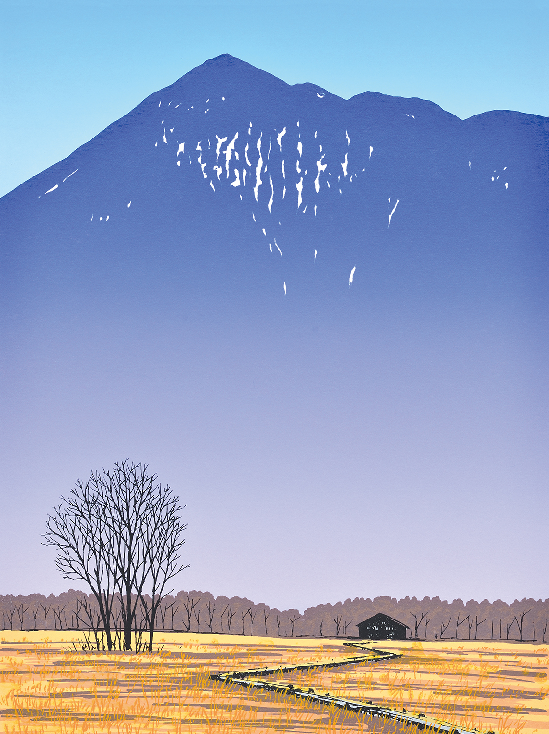 秋映す尾瀬ヶ原 - 版画家 小暮真望