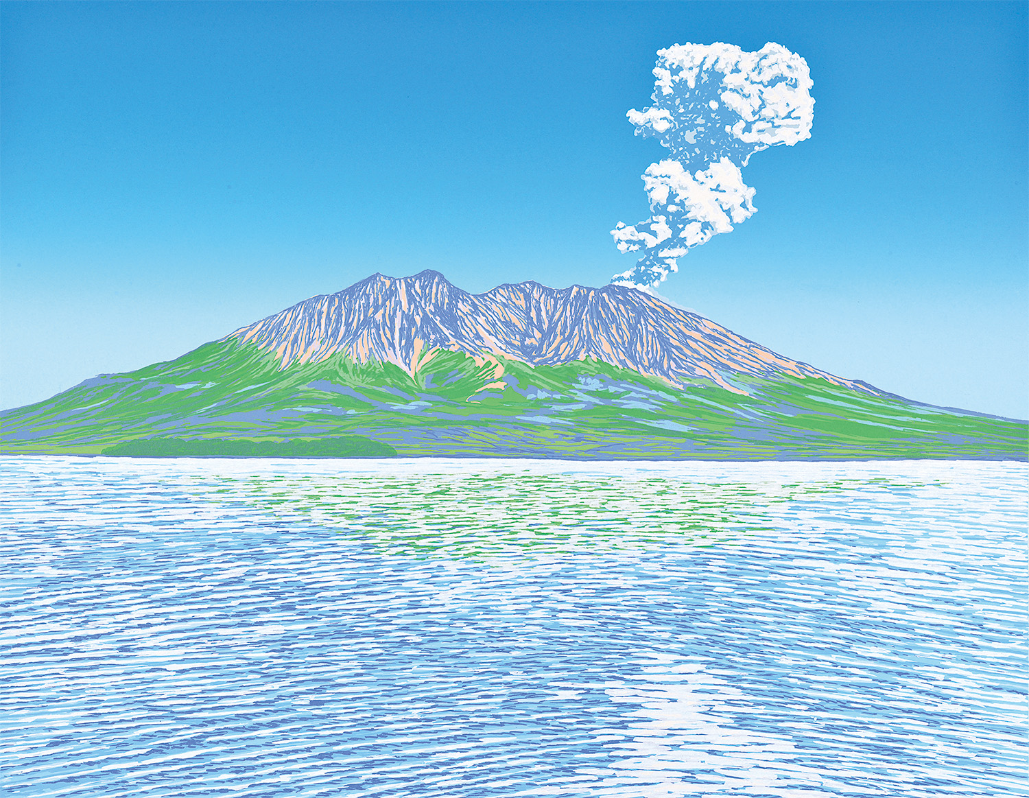 【a。様　order work】 桜島 アート 絵画 山の絵 a。様 order work】 桜島 アート 絵画 山の絵 楽天市場】桜島